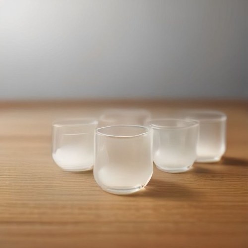 কাচের চা কাপ সেট — ৬ পিস